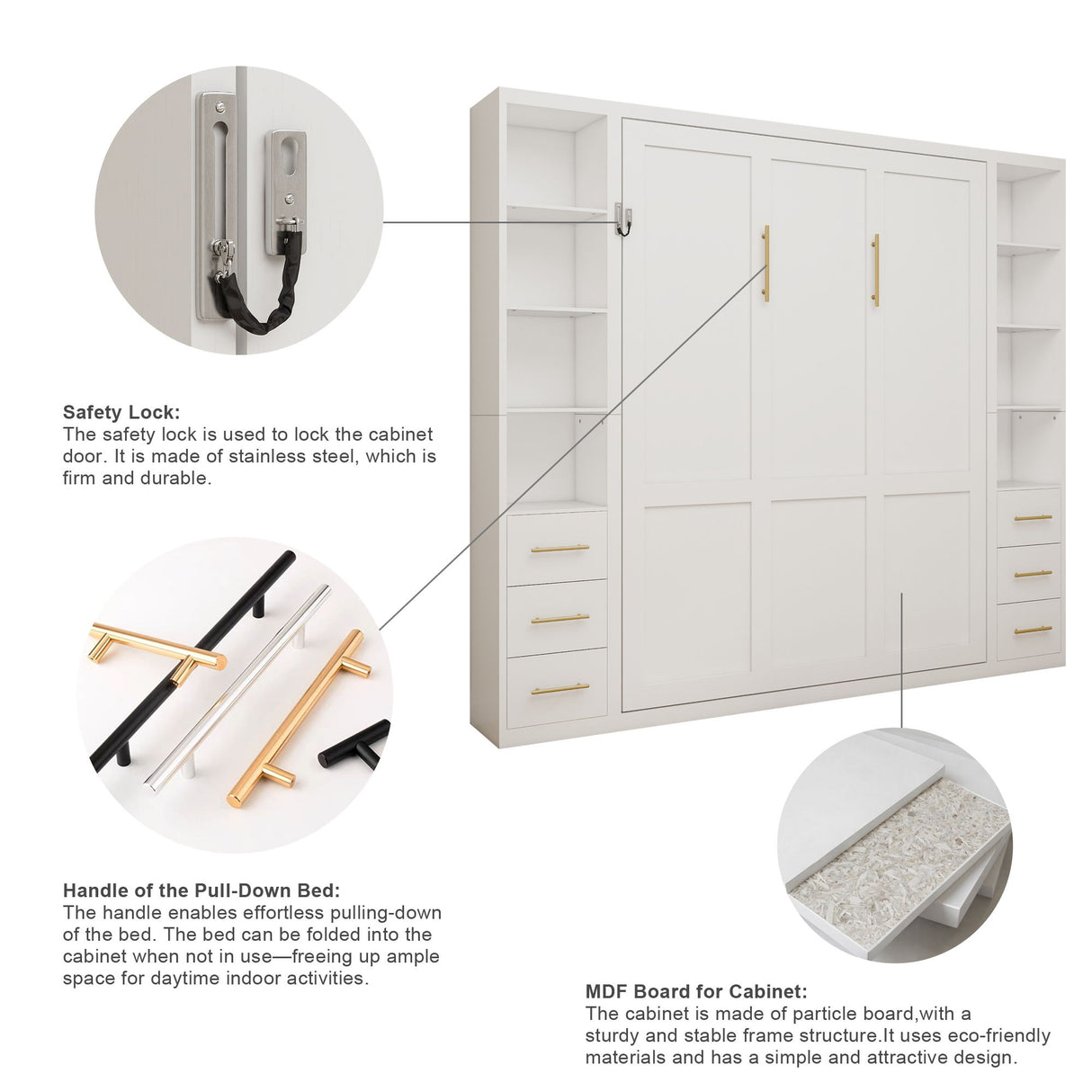 Multifunctional Vertical Murphy Wall Bed