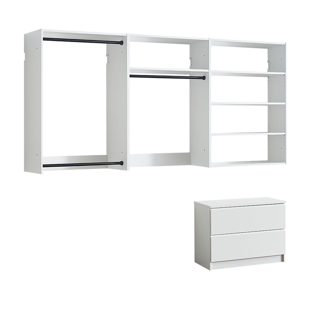 Devi - Wall Mounted Wood Closet System & Modular Units