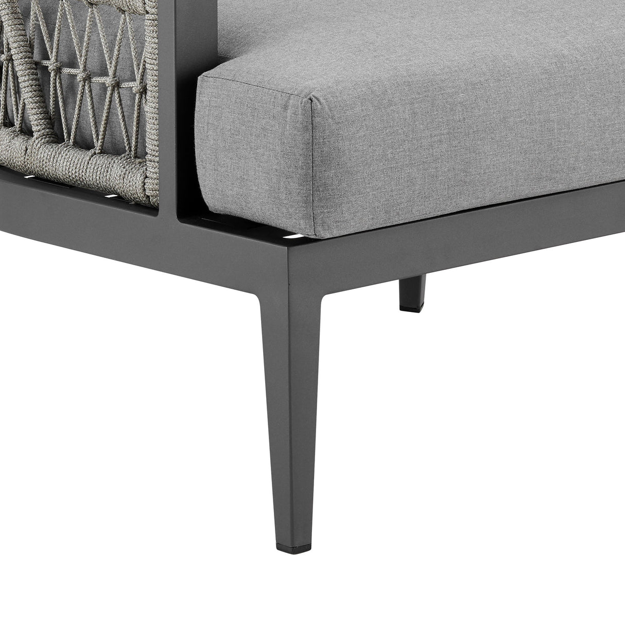 Zella - 4 Piece Outdoor Patio Conversation Set - Light Gray