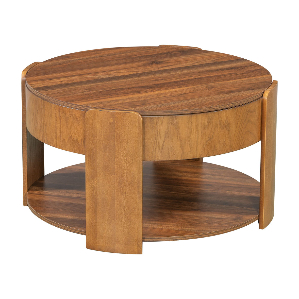 Round Lift Top Coffee Table With Hidden Storage