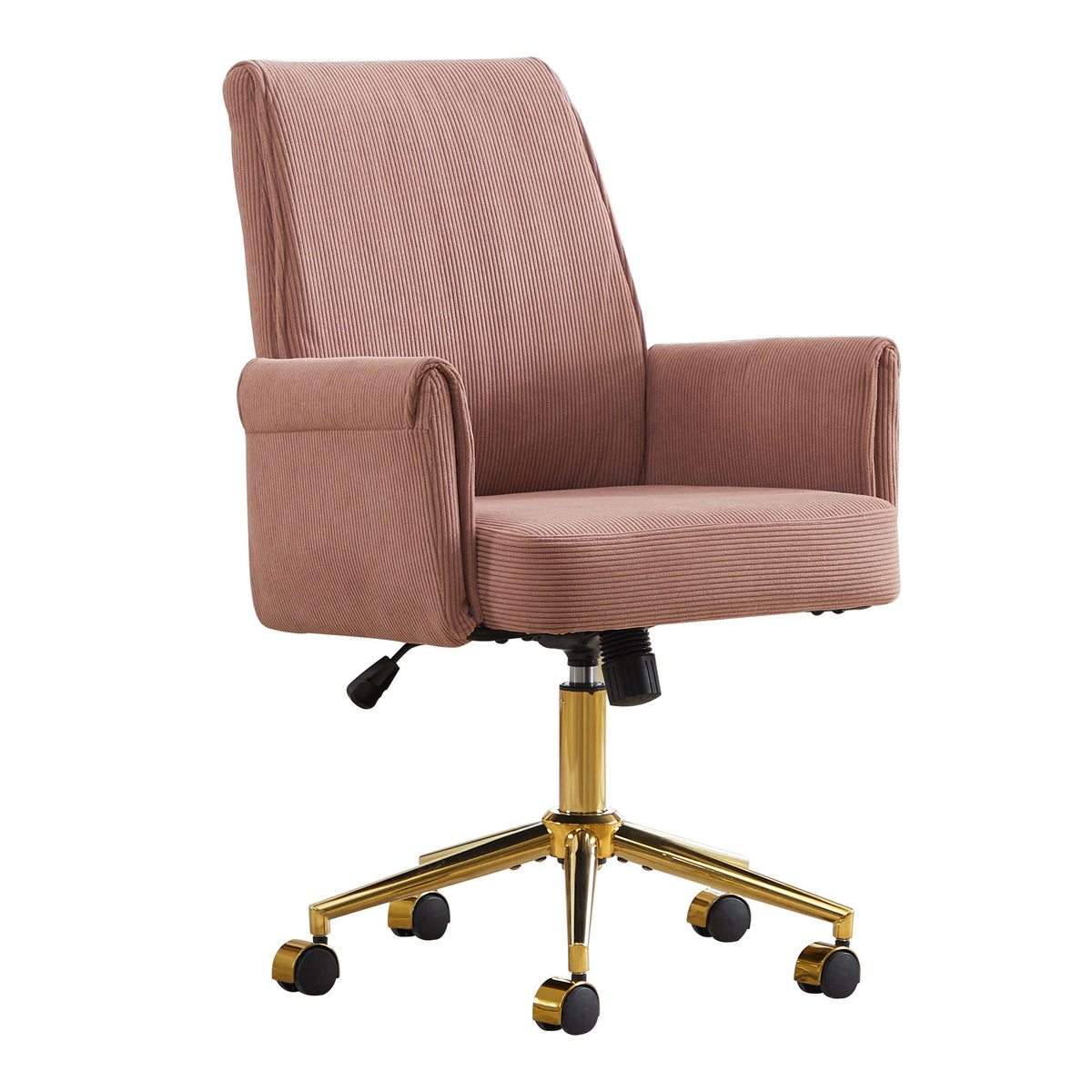 Ergonomic Mid-Back Office Chair With Gold Base