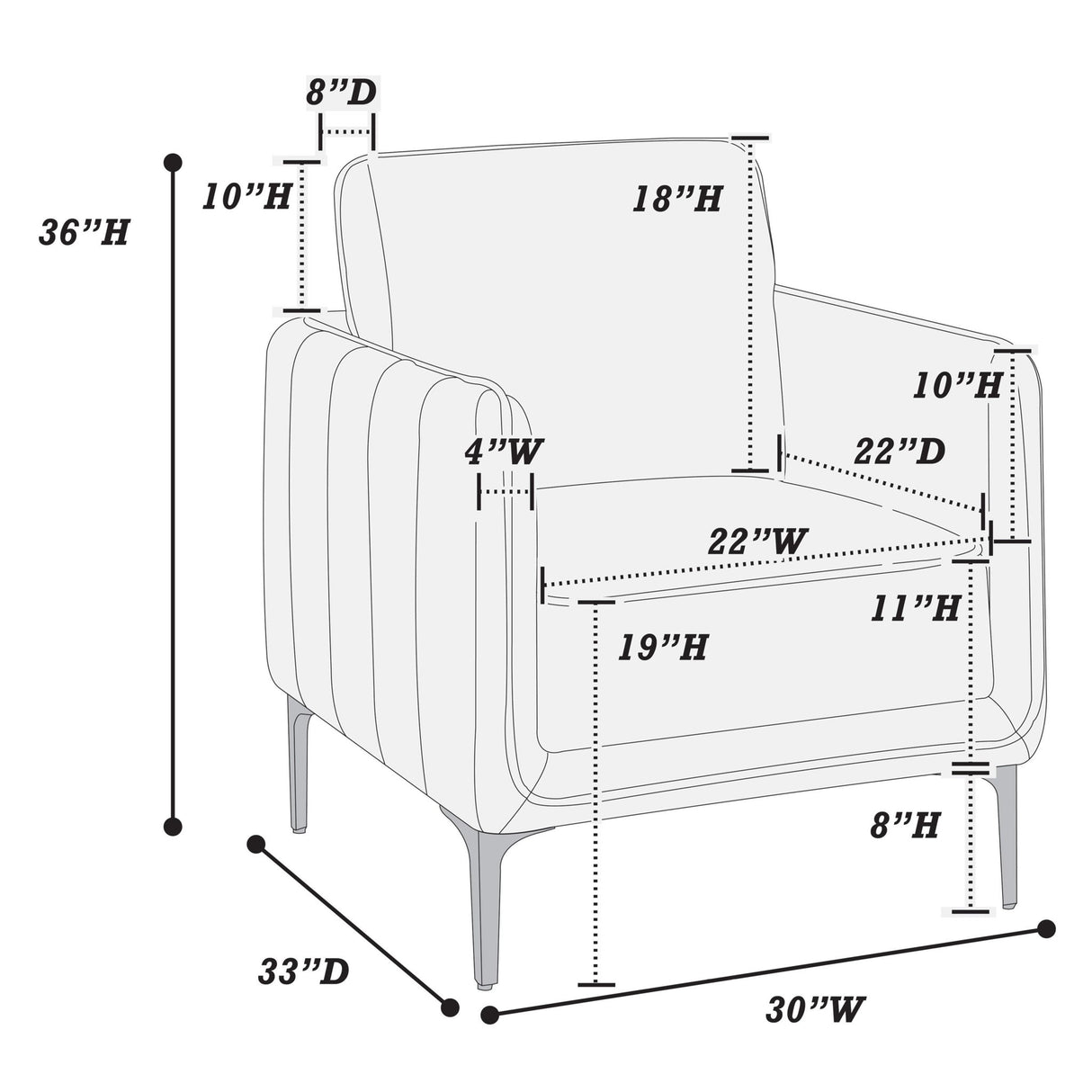 Elegant Accent Chair, Upholstered