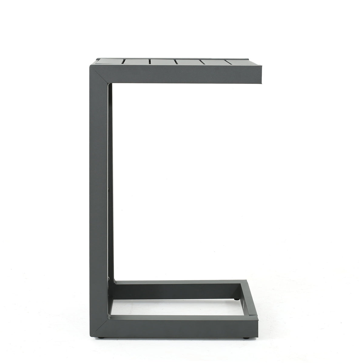 Aluminum Outdoor C - Shaped Side Table For Patio