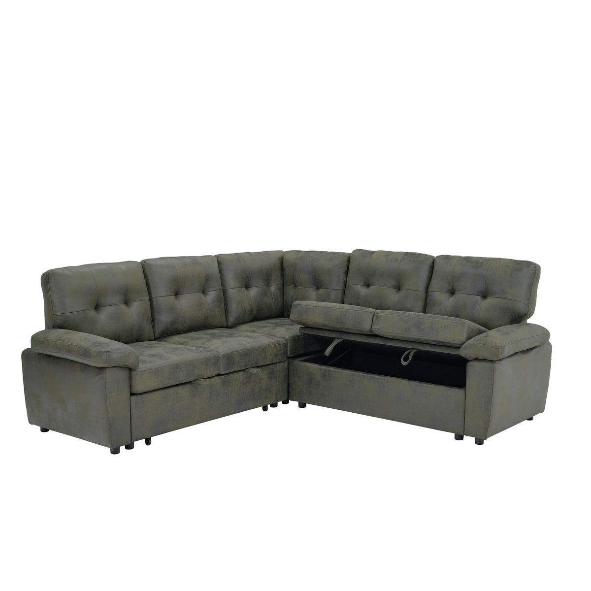 Convertible Sectional Sofa Bed & Pull Out Sleeper And Storage