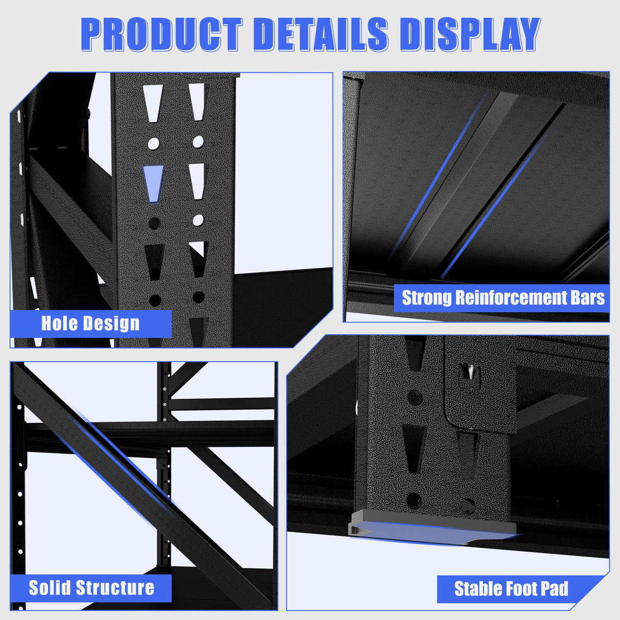 Heavy Duty 4 Shelf Garage Shelving Unit