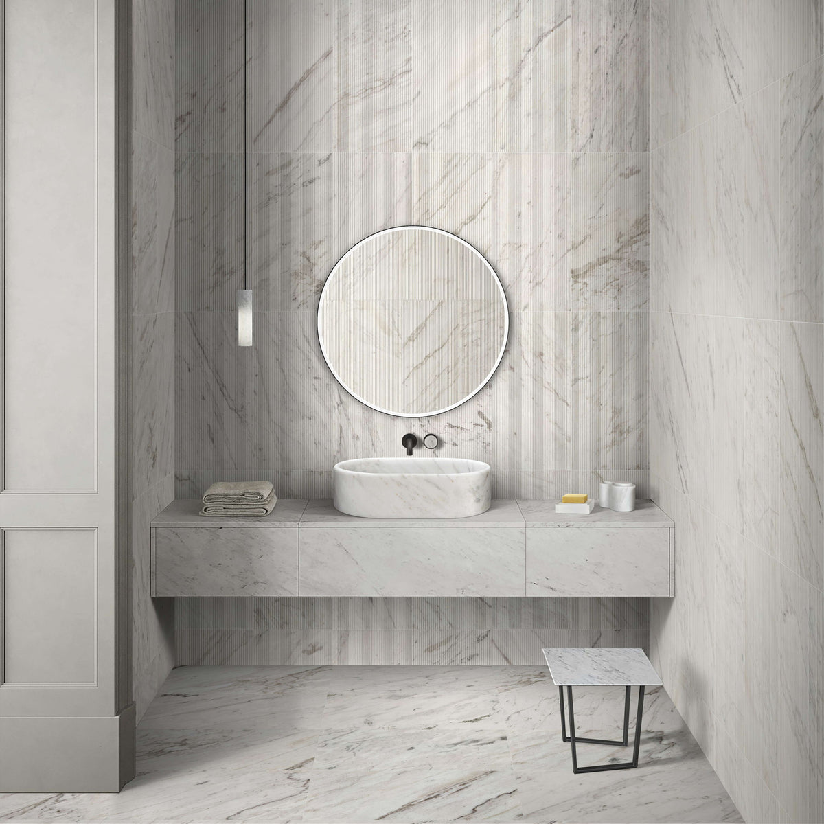 Bathroom Vessel Sink, Semi Polished Surface