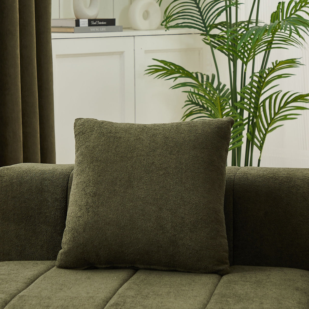 Modular Sectional Sofa With 2 Pillows, Symmetrical Design