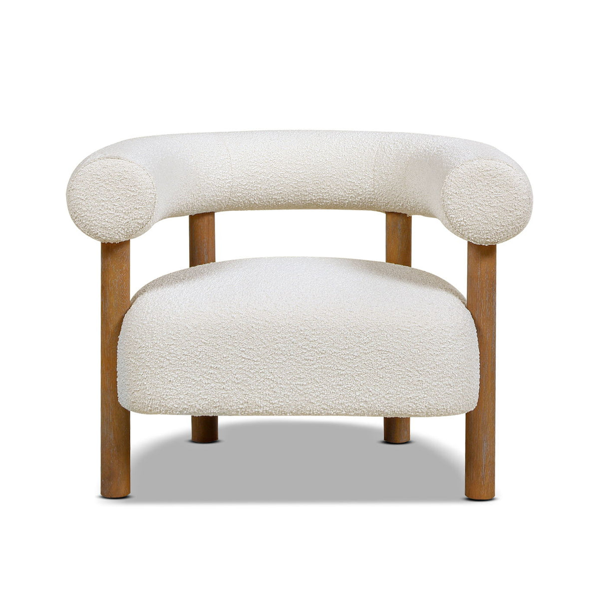 Fuji - Barrel Accent Arm Chair - Ivory White