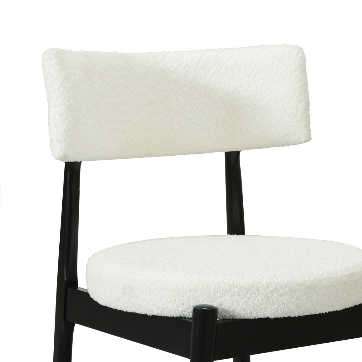 Mid Century Modern Counter Stools, Fabric Upholstered Chairs