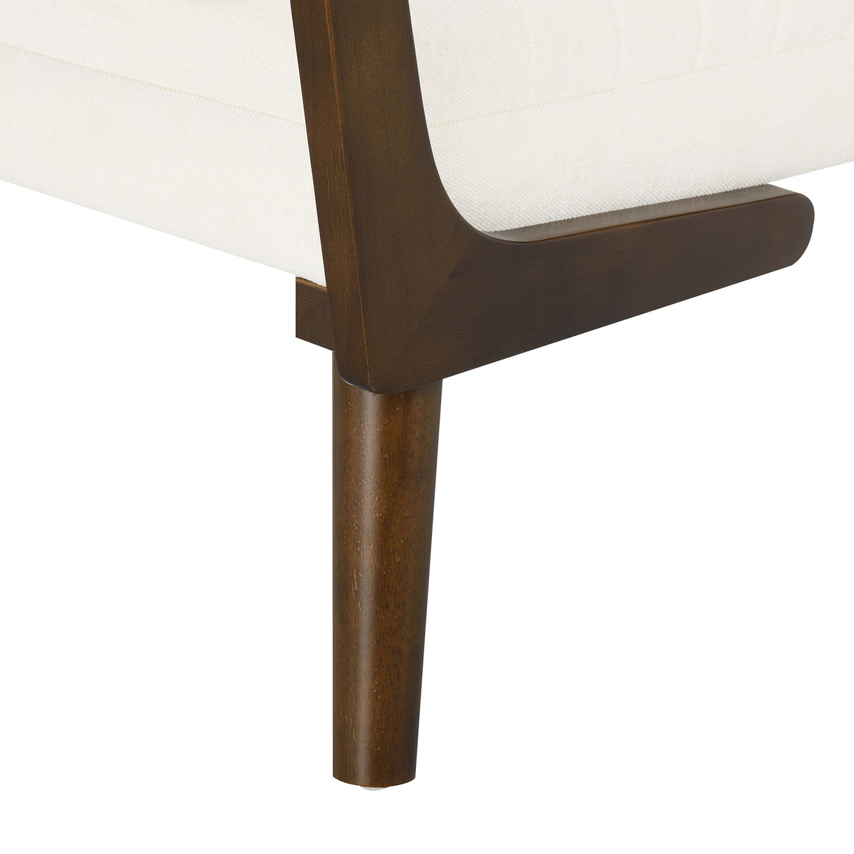 Mid-Century Bench With Wood Legs
