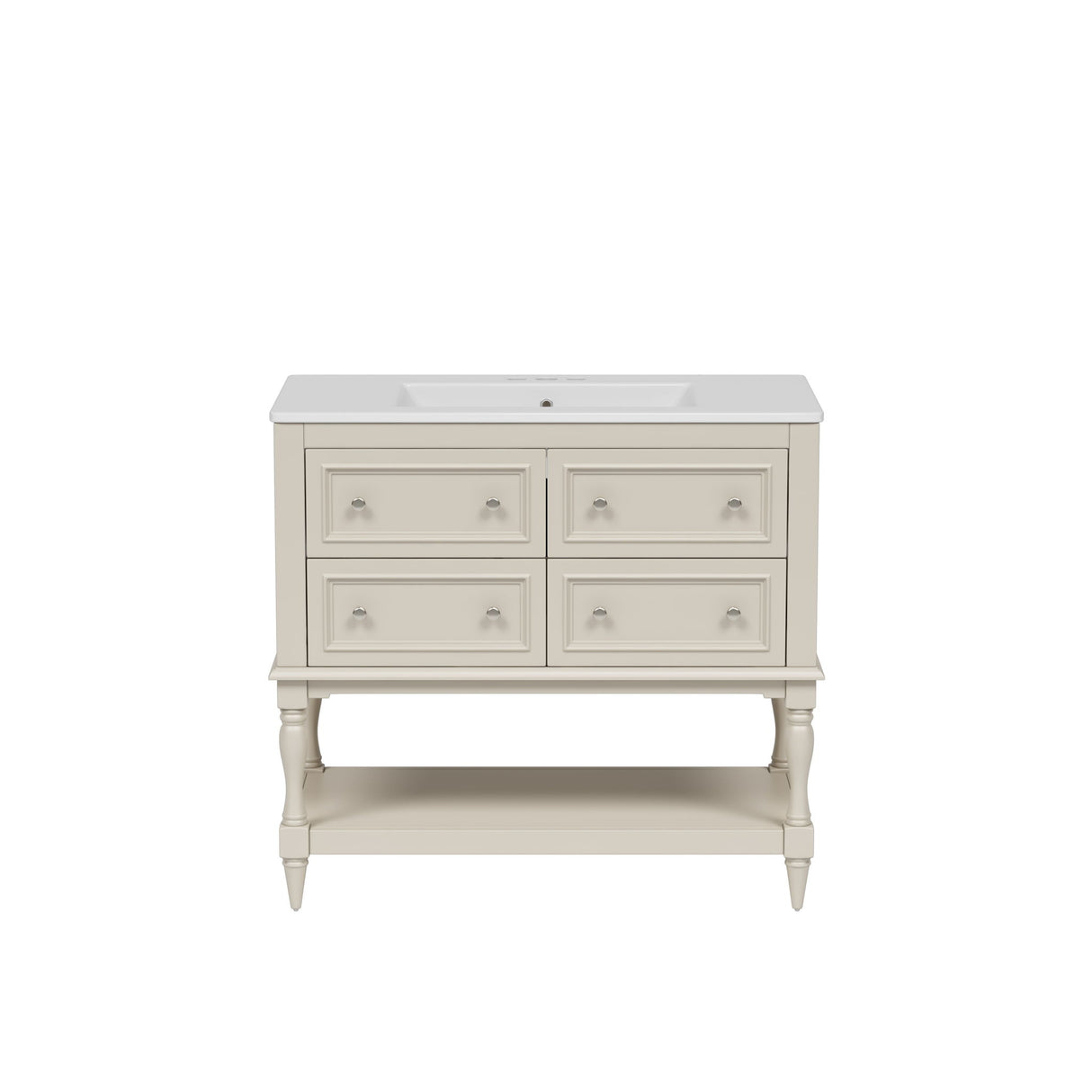 Bathroom Vanity Cabinet With Undermount Sink, 4 Drawer Set
