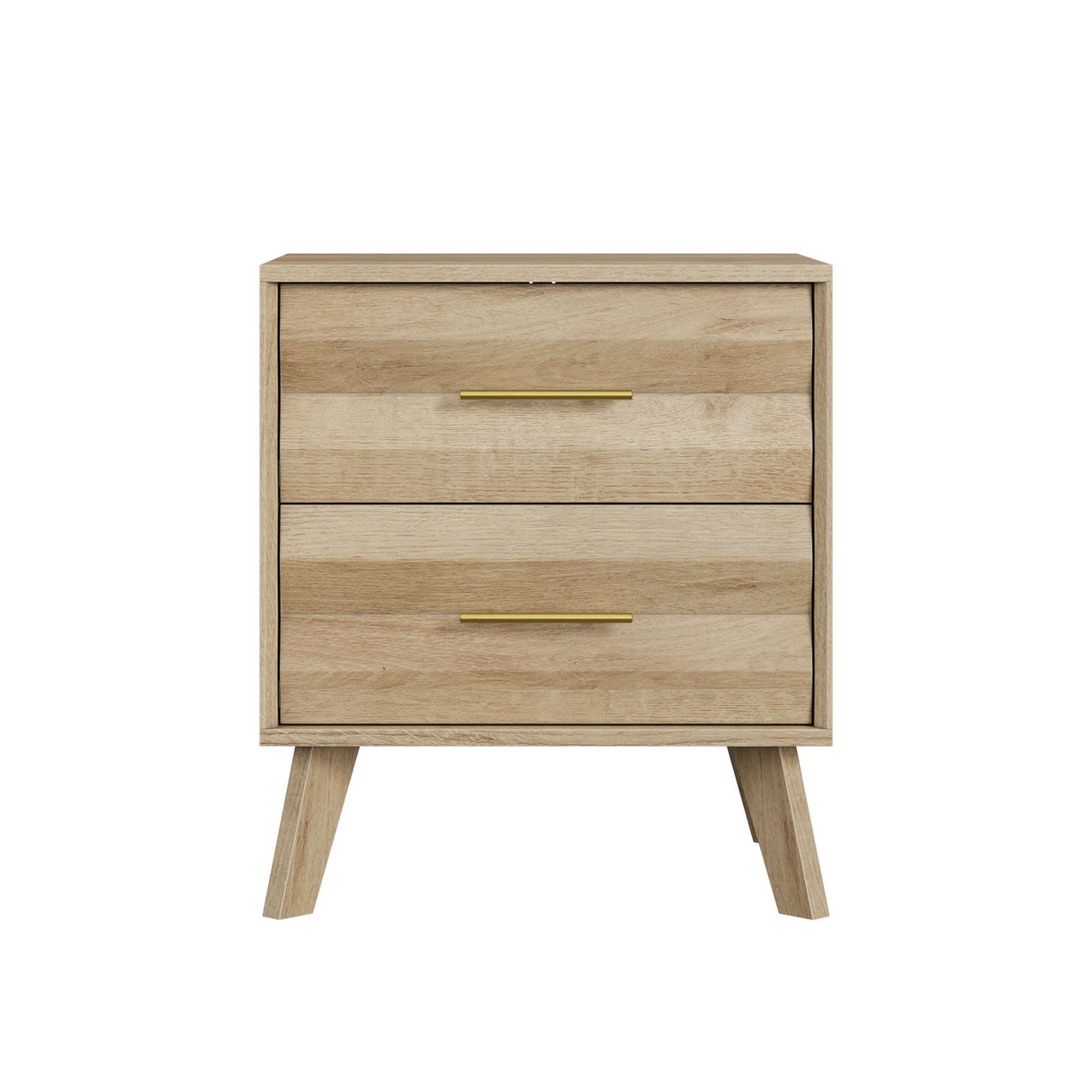 Medieval Double Drawer Bedside Table