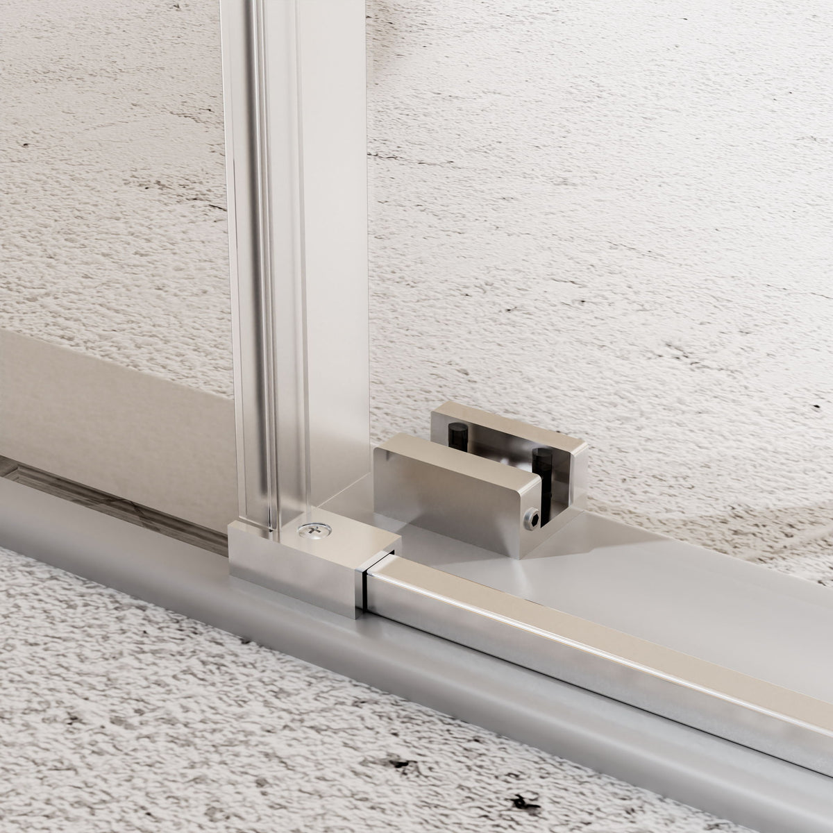 Frameless Single Sliding Soft Close Shower Doors, 5 / 16" Sgcc Tempered Glass - Chrome