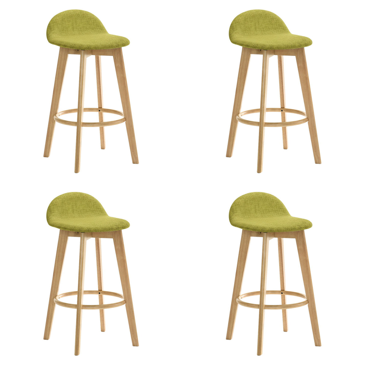 Vera - Upholstered Wood Counter Height Barstool