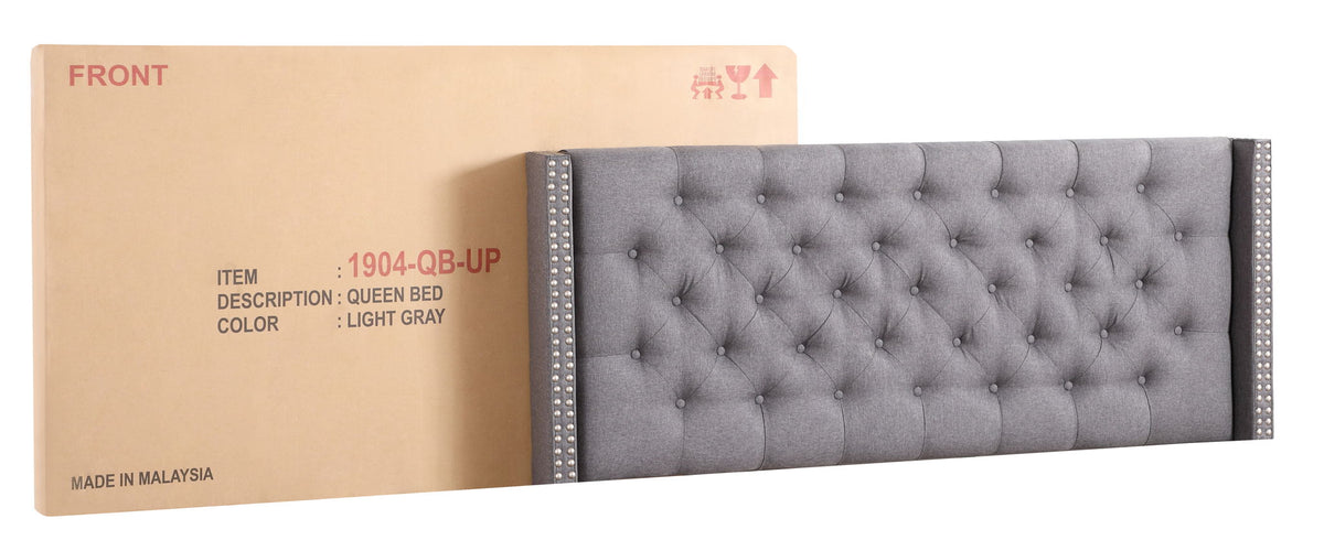 Nailhead Bed Transitional Vibrant