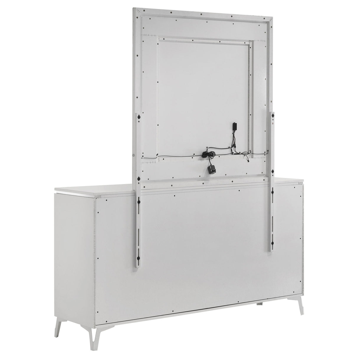 Buckley - 6 Drawer Dresser With Mirror - Gloss White