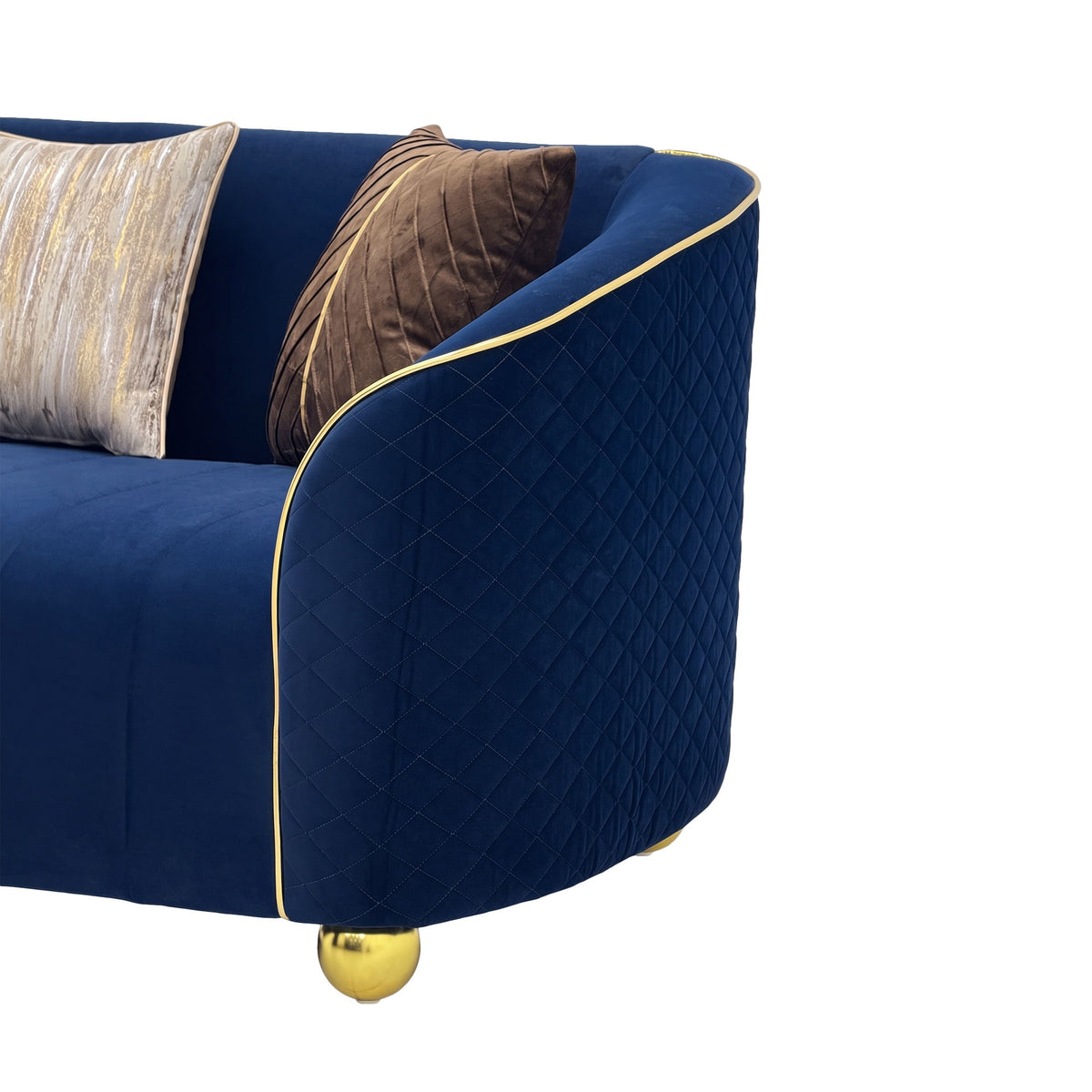 Sofa With Metallic Accents