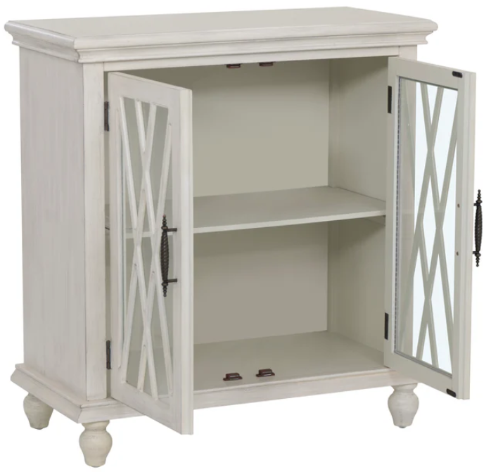 Slade Creamy White 2-Door Cabinet