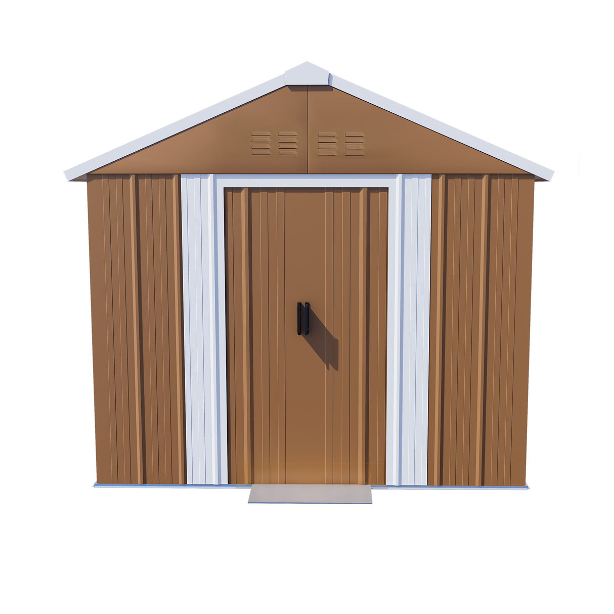 Heavy Duty Storage Shed Weatherproof 77in x 43in in Light Brown