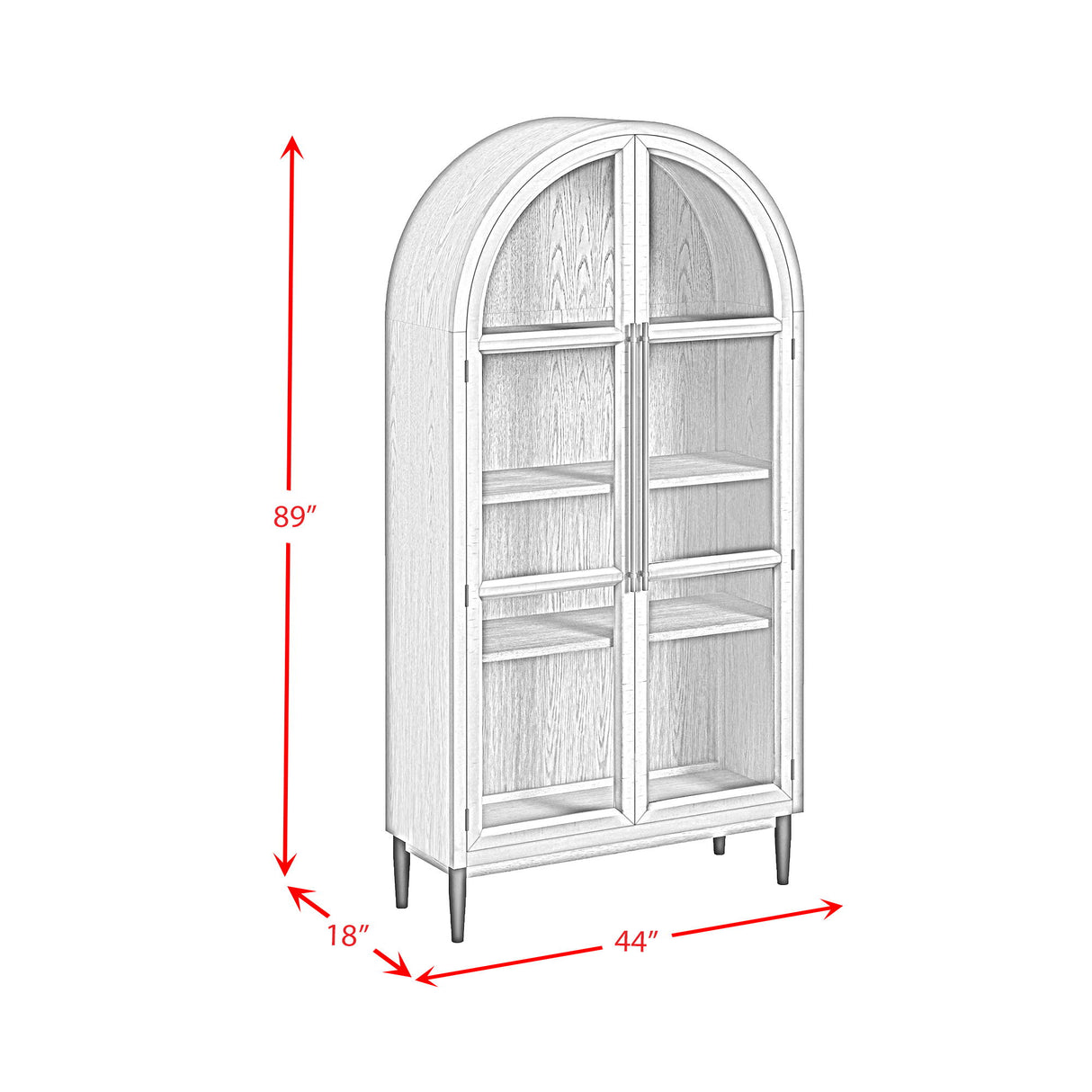 Orion - Bookcase - Oak