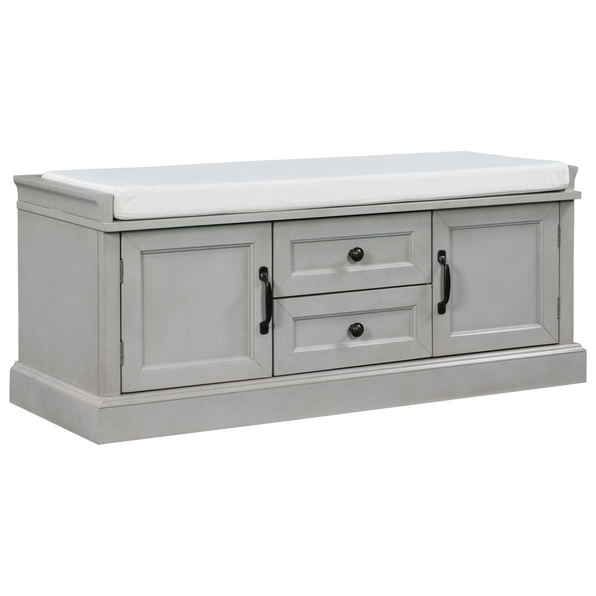 Hearth & Haven Daisy - Storage Bench With 2 Drawers And 2 Cabinets