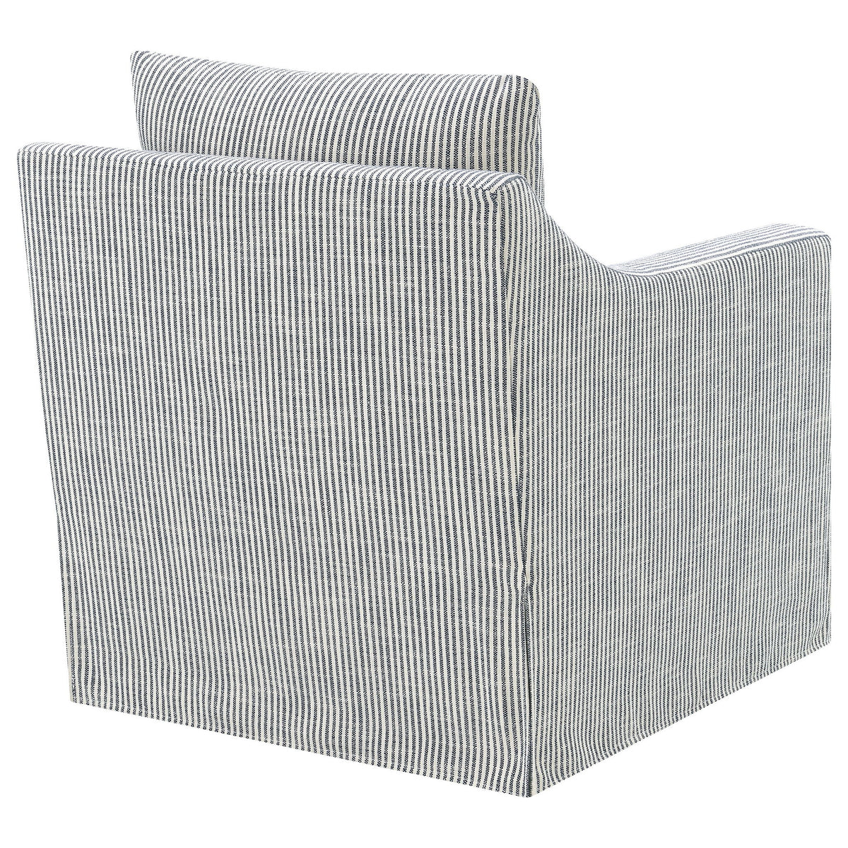 Merced - Upholstered Sloped Arm Accent Swivel Chair With 360 Degree Swivel Base - Gray