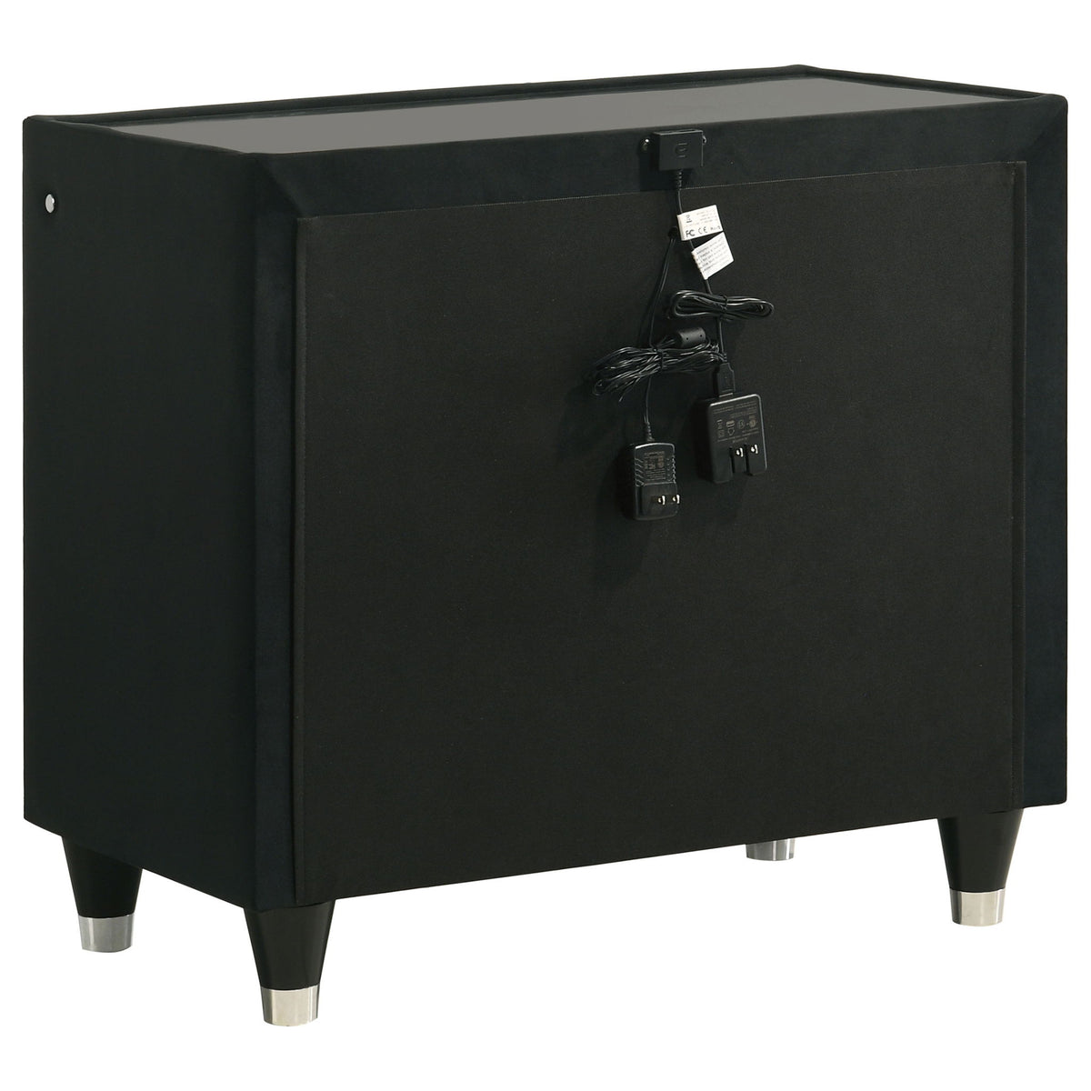 Mika - 2 Drawer LED Nightstand With USB