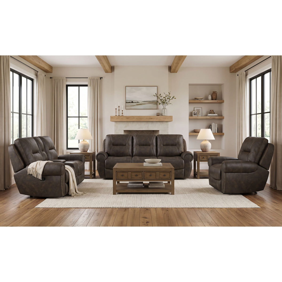 Topeka - Recliner - Rocky Brown