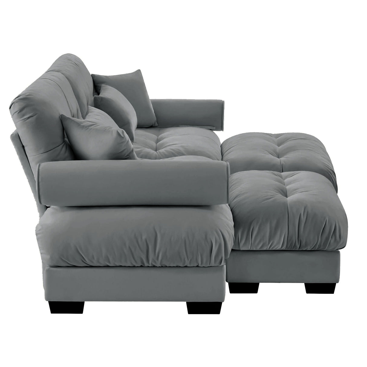 Super Comfort Oversized Modular Sectional Sofa With Movable Ottoman