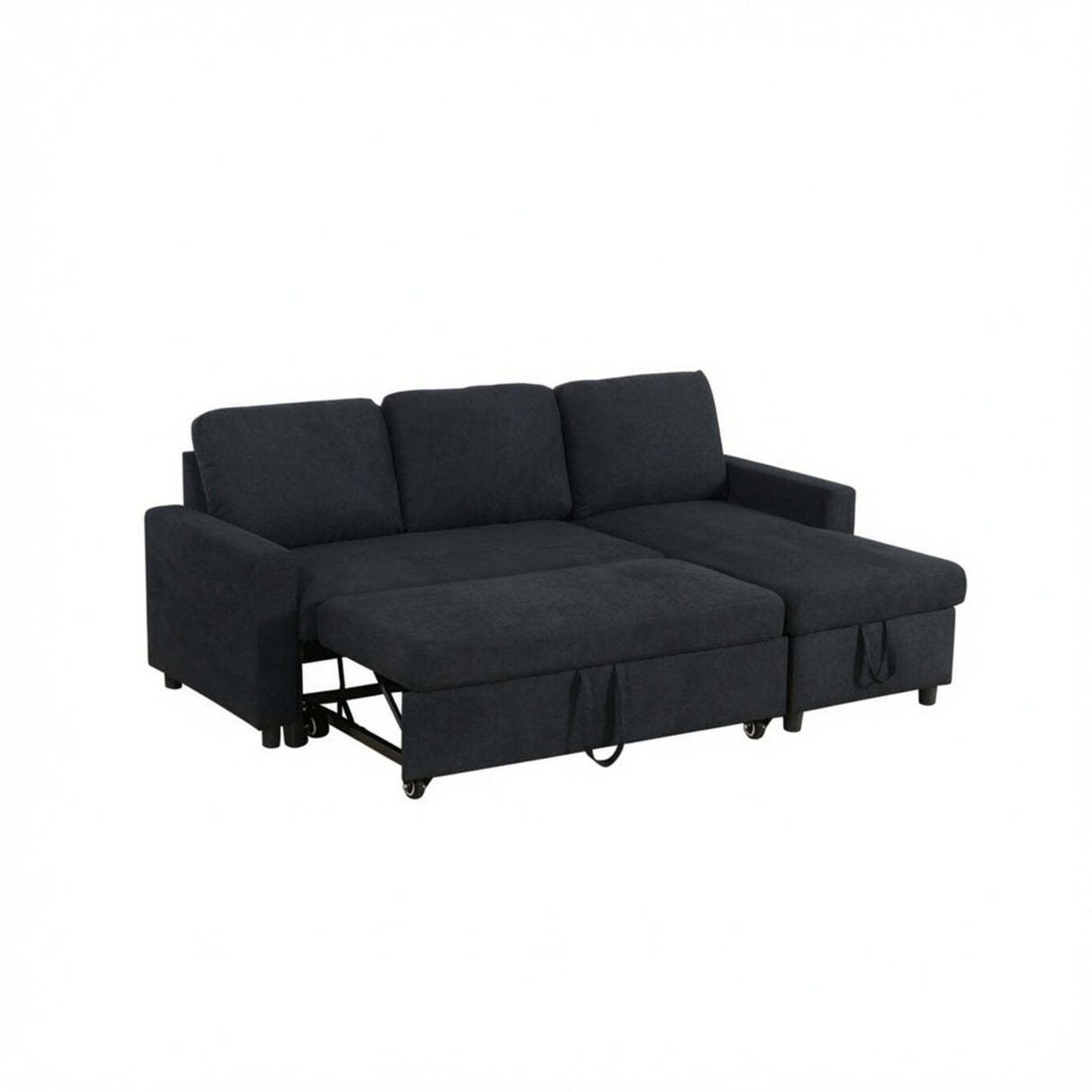 L - Shaped Convertible Sofa Bed With Storage Chaise