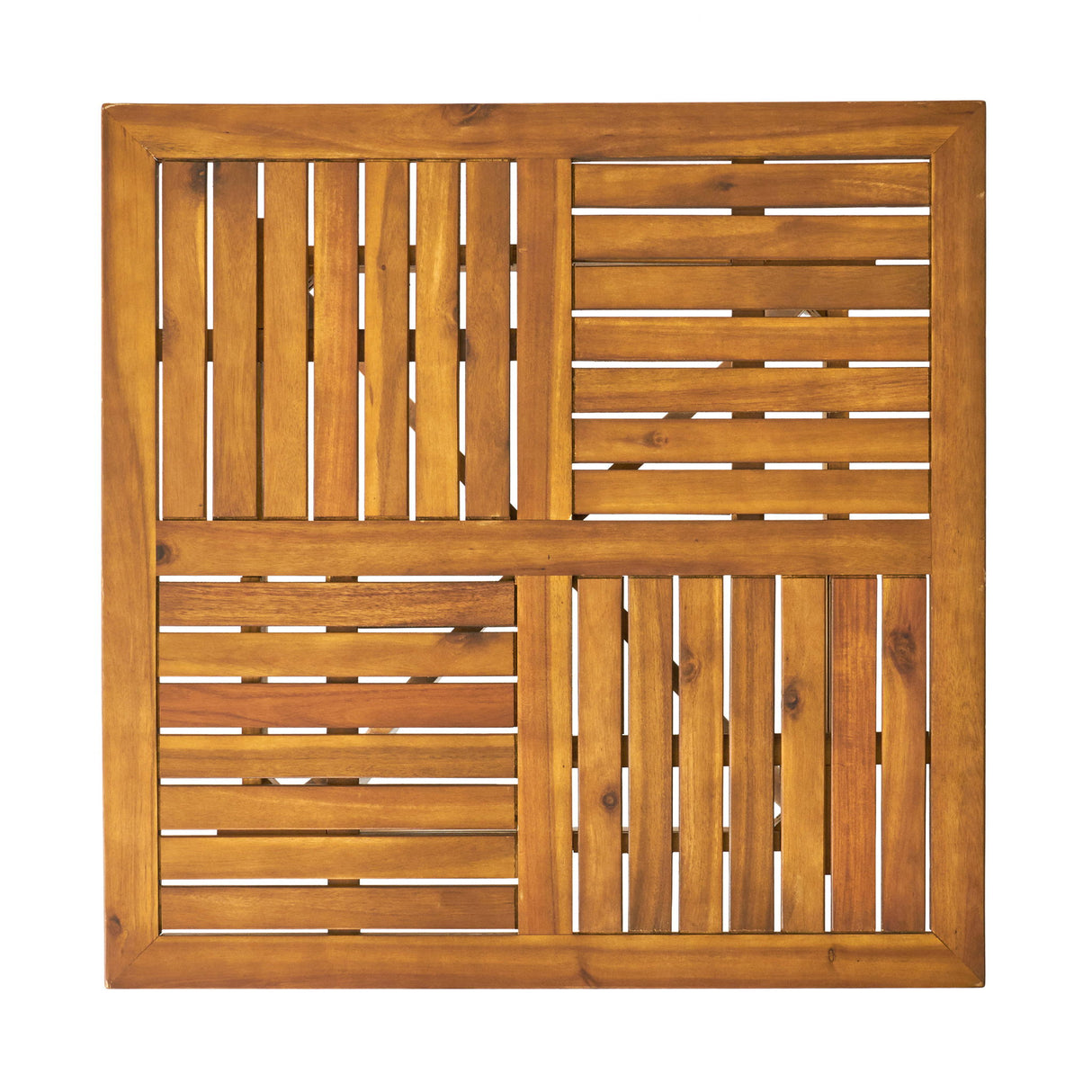 Outdoor Rustic Patio Acacia Bistro Set With Cushions
