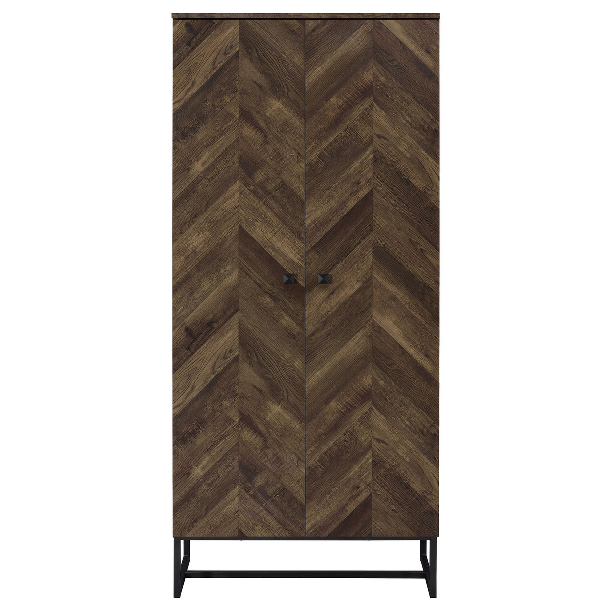 Gunderson - 8 Shelf Accent Cabinet - Oak