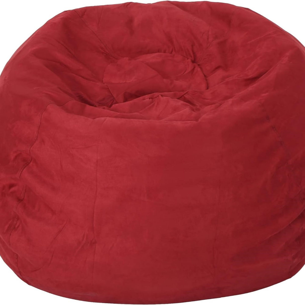 Comfortable High Density Shredded Foam Bean Bag Chair For Kids And Adults With Removable Microsuede Cover - Chinese Red