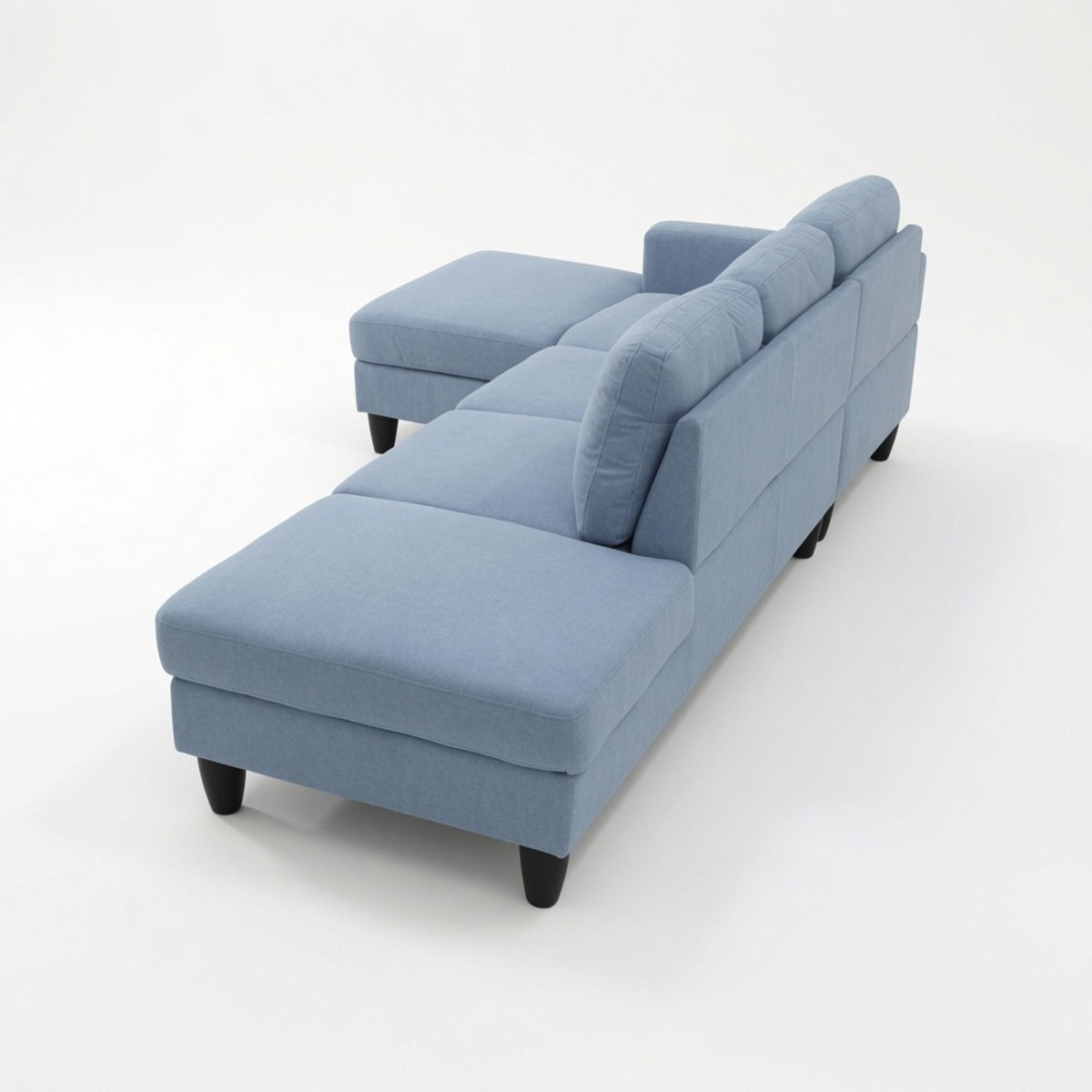 L - Shaped Sectional Sofa With Chaise & Ottoman