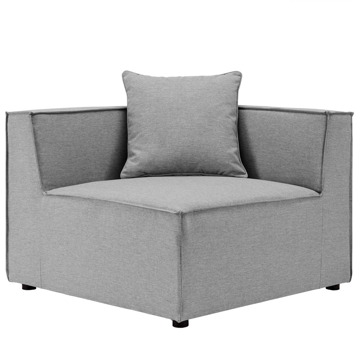 35" 7-Piece Modern Upholstered Outdoor Sectional Sofa – Gray - Outdoor - Alpine Outlets