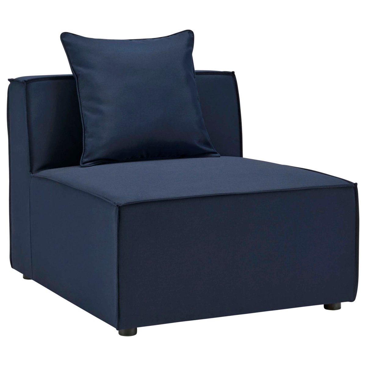 35" 7-Piece Modern Upholstered Outdoor Sectional Sofa – Navy - Outdoor - Alpine Outlets