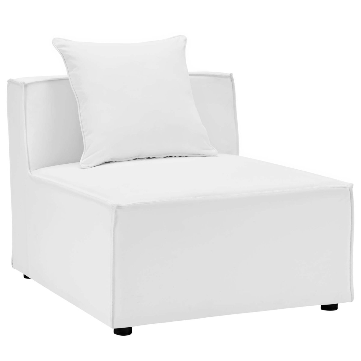 35" 7-Piece Modern Upholstered Outdoor Sectional Sofa – White - Outdoor - Alpine Outlets