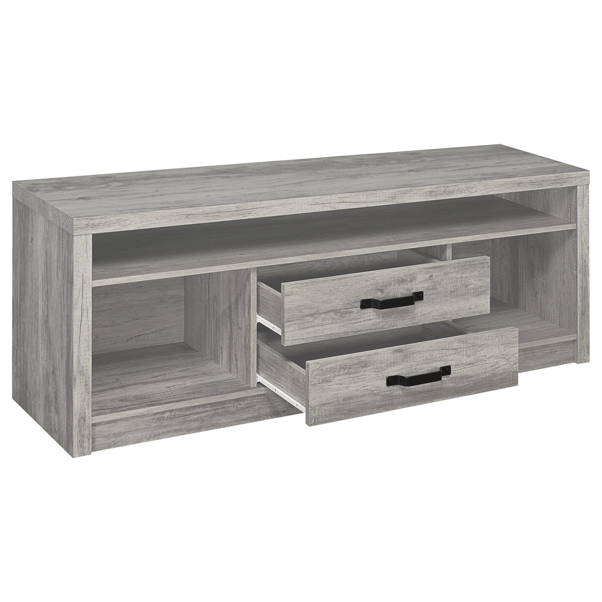 Burke 3-Piece 59-Inch TV Entertainment Center Grey Driftwood