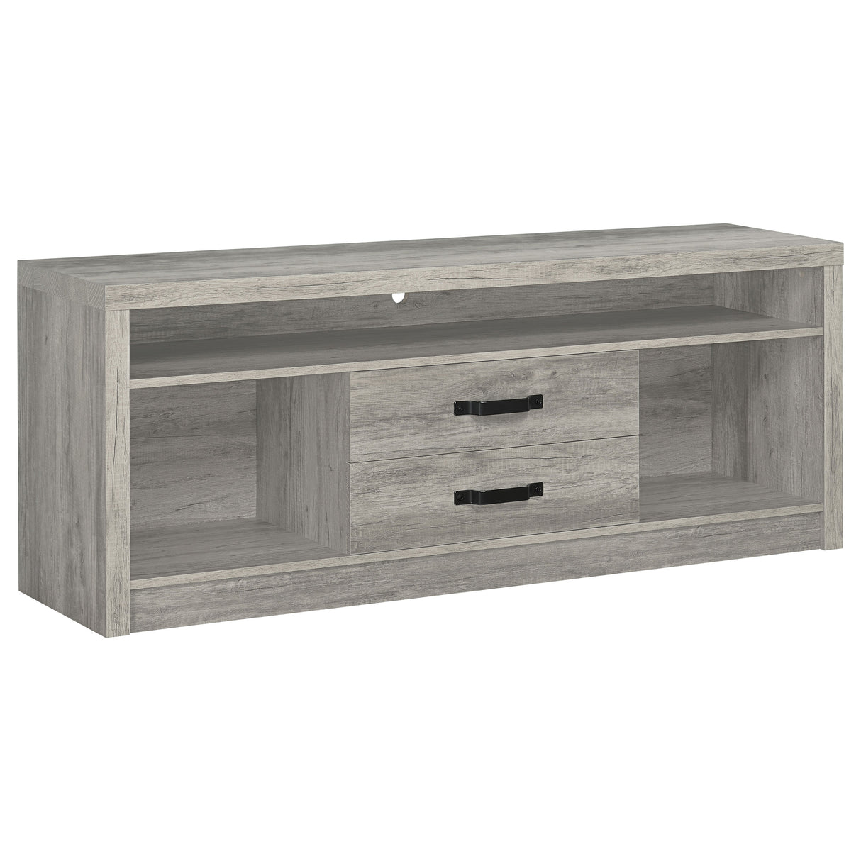 Burke 2-Drawer Grey Driftwood TV Stand - 59 Inch