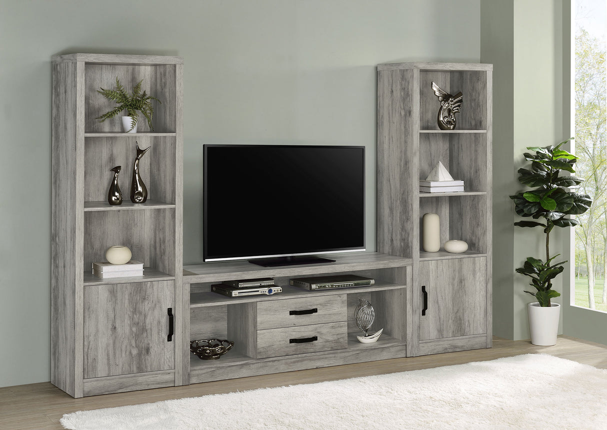 Burke 2-Drawer Grey Driftwood TV Stand - 59 Inch