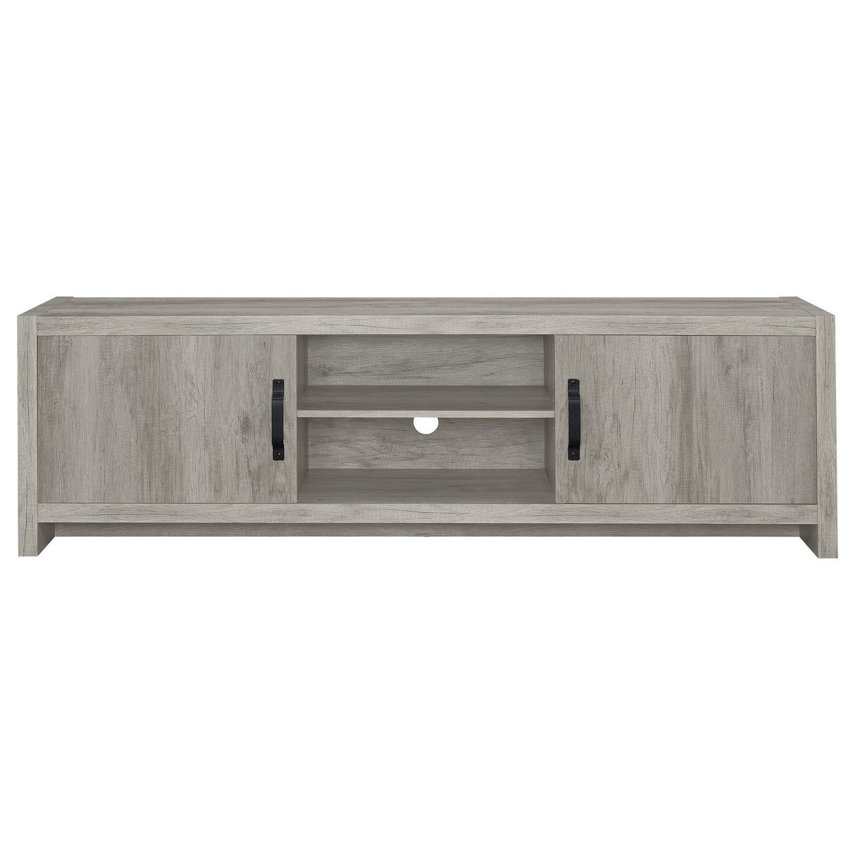 Burke 71-Inch TV Stand, Grey Driftwood Engineered Wood
