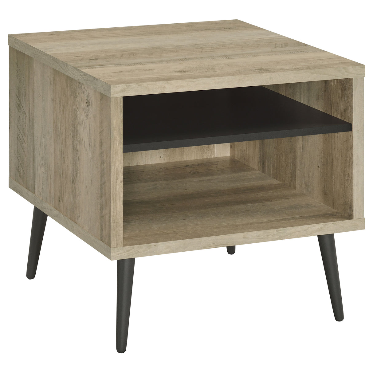 Welsh Square Engineered Wood Side End Table, Distressed Pine