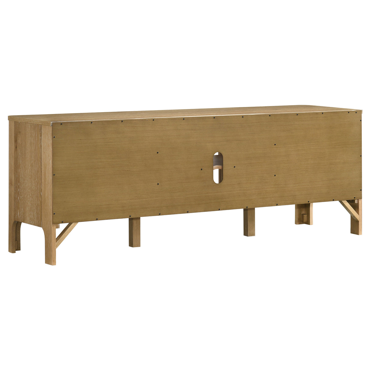 Rowe 65-inch 2-Door Wood TV Stand, Light Oak