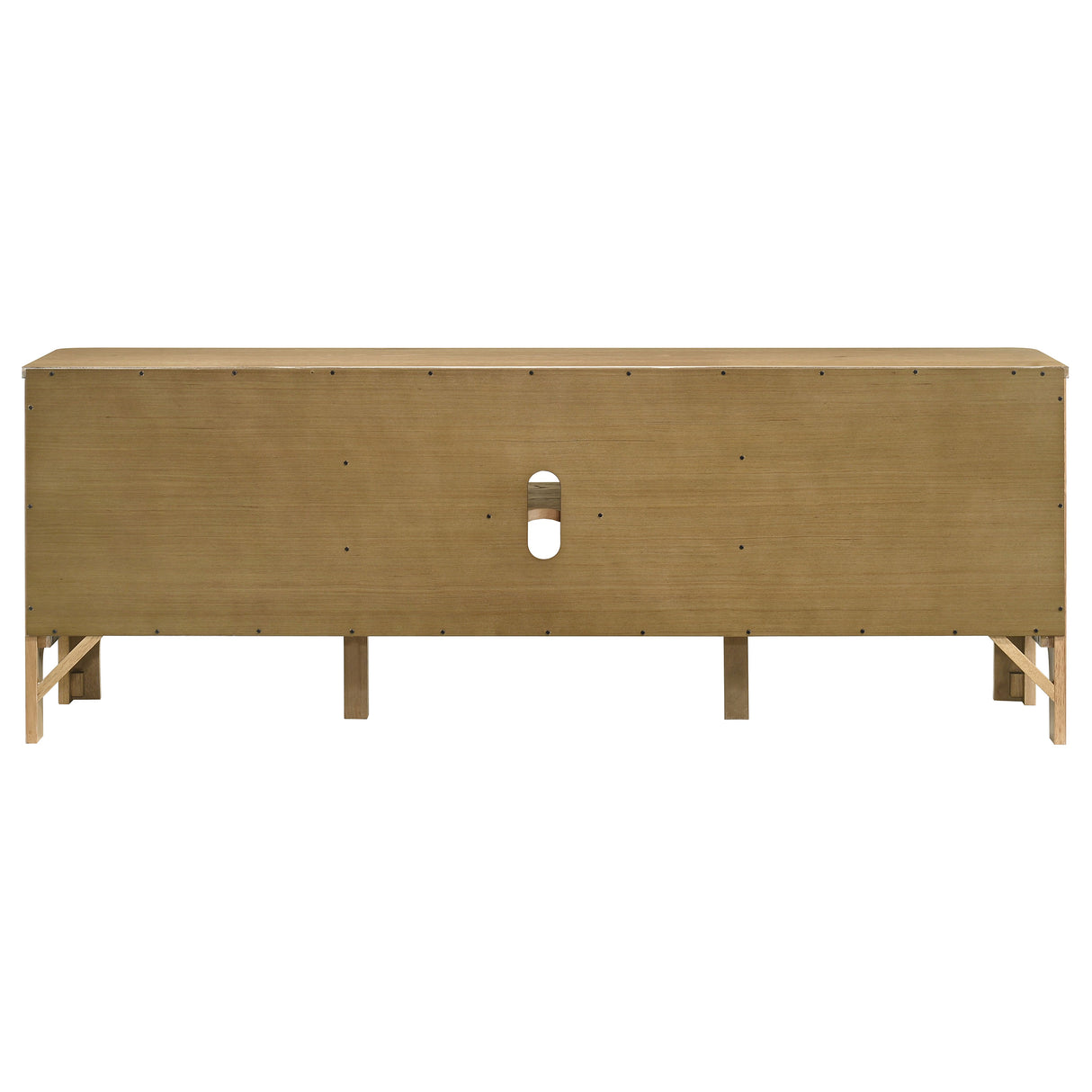 Rowe 65-inch 2-Door Wood TV Stand, Light Oak