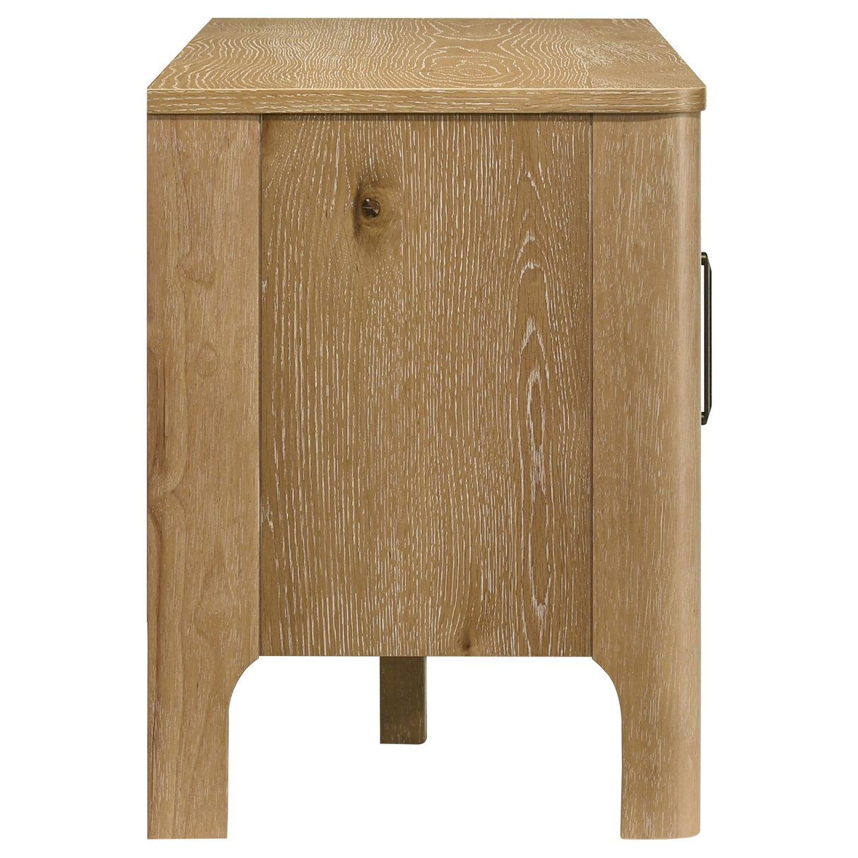 Rowe 65-inch 2-Door Wood TV Stand, Light Oak