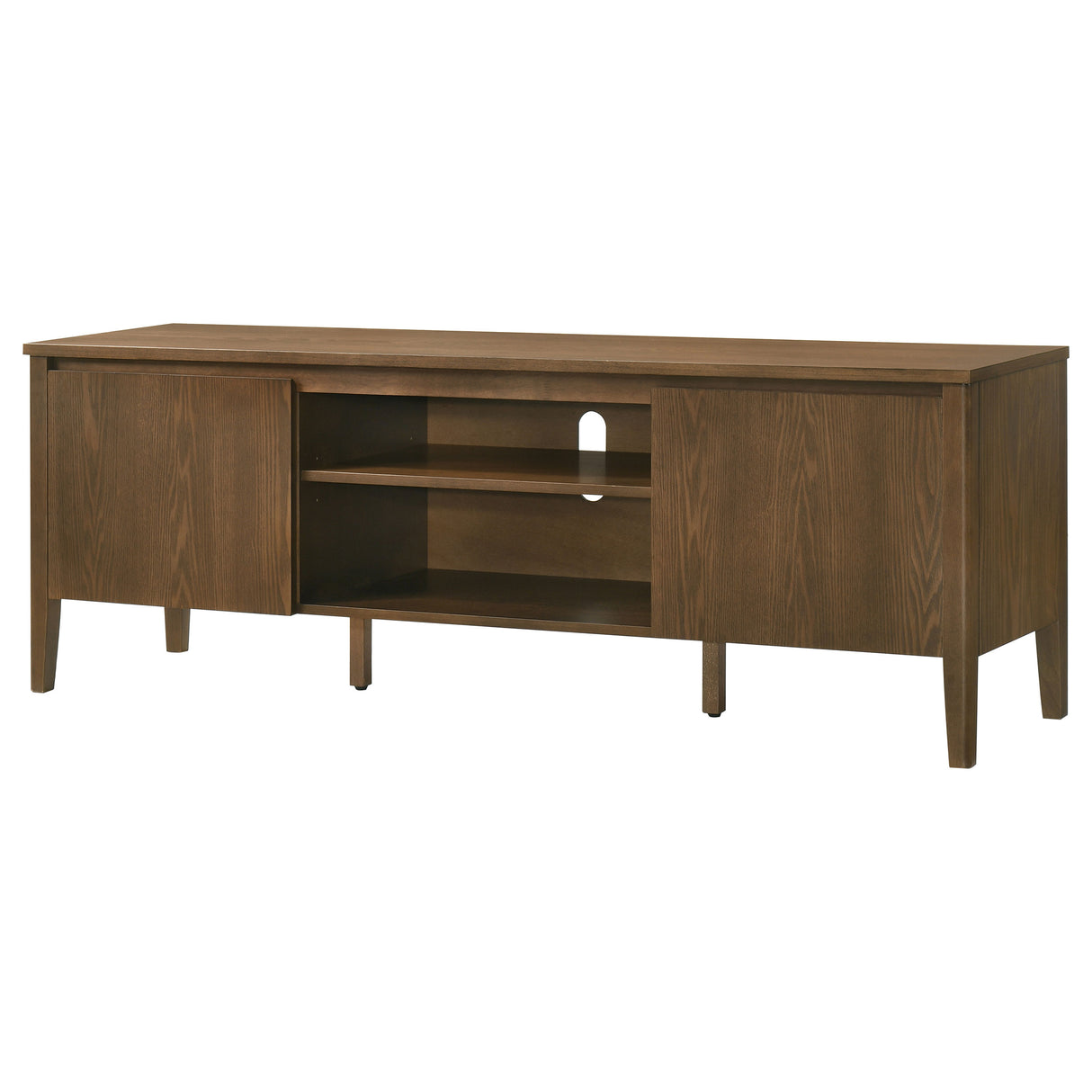Thori 63-inch 2-Door TV Stand Media Console Dark Brown