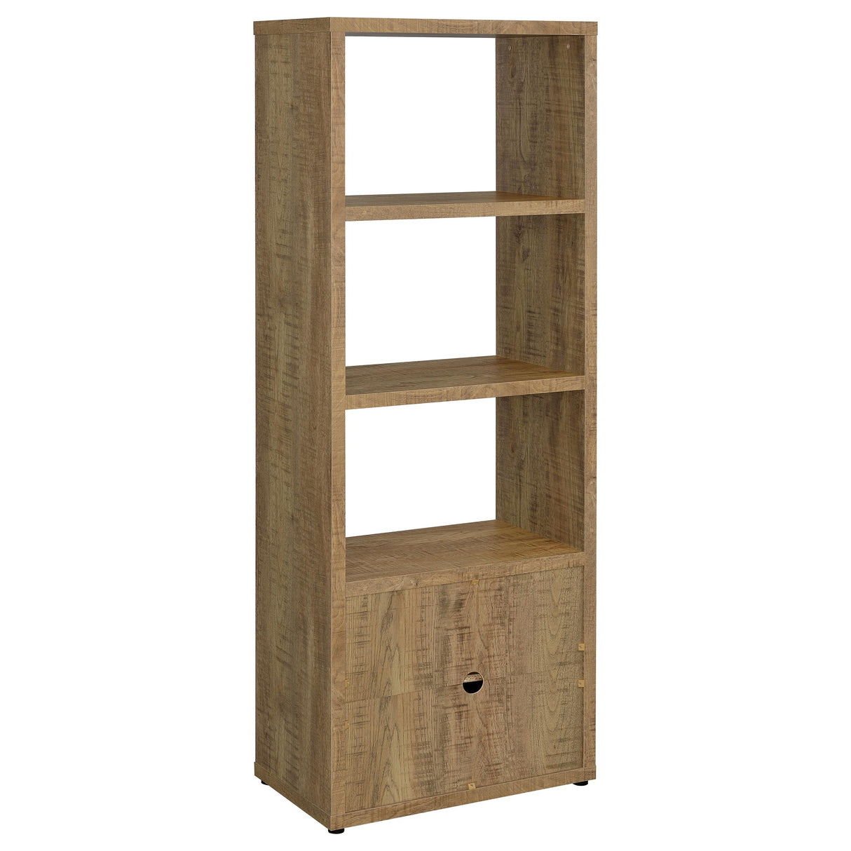 Tabby 3-Shelf Media Tower, Mango Wood Finish