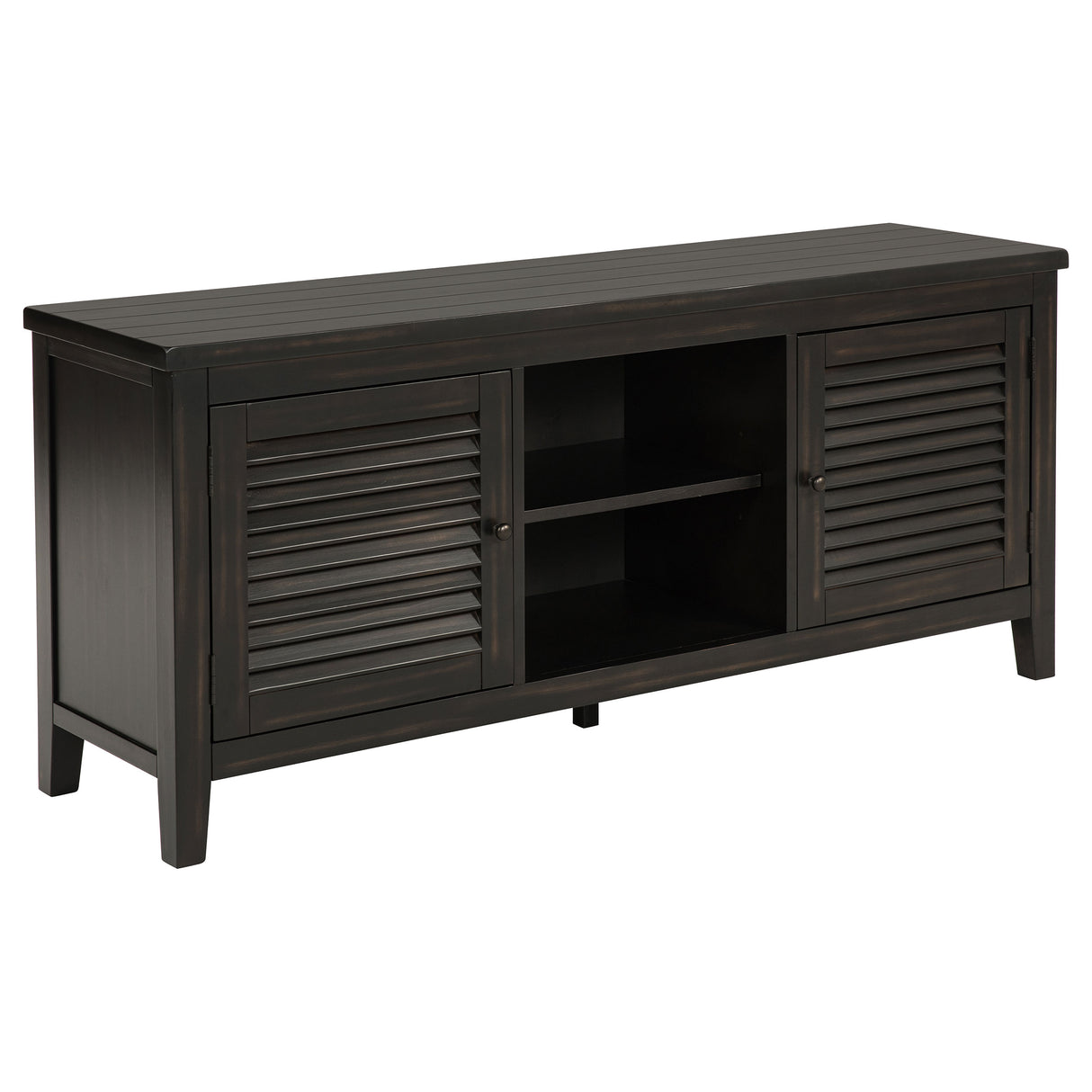 Concord 2-Door 60-Inch TV Stand Console, Distressed Java