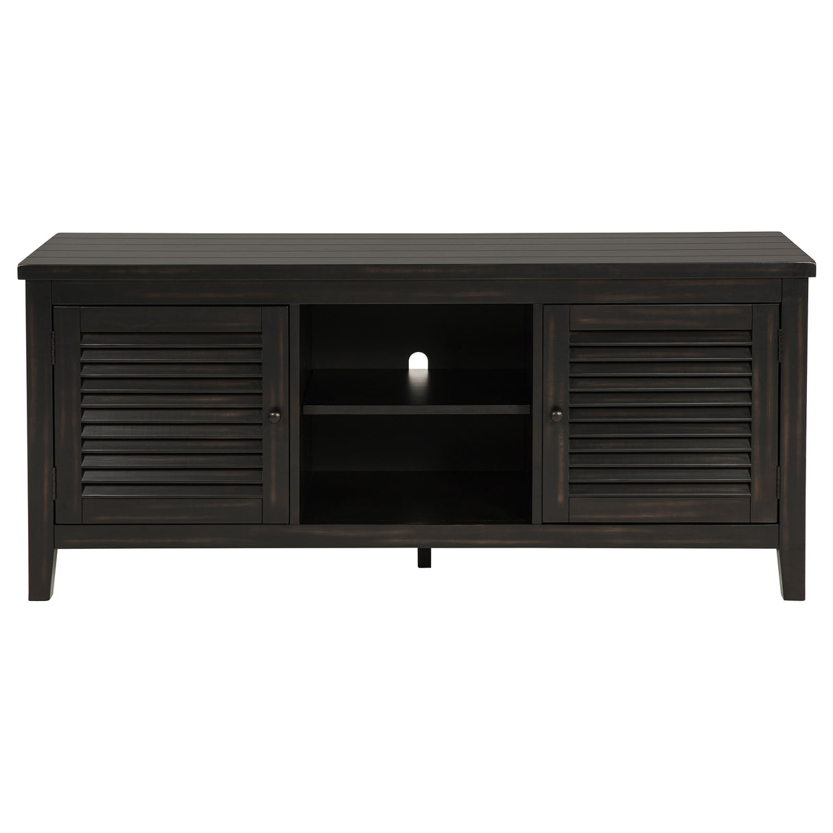 Concord 2-Door 60-Inch TV Stand Console, Distressed Java