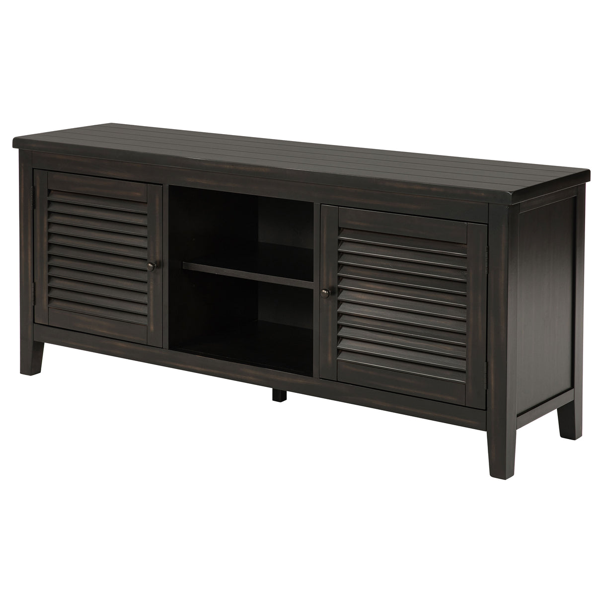 Concord 2-Door 60-Inch TV Stand Console, Distressed Java